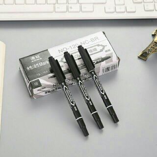 Hộp 10 bút dạ 2 đầu to nhỏ dùng để vẽ nét