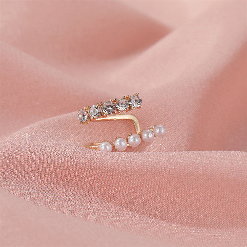 Khuyên kẹp vành tai đính ngọc trai giả không đau phong cách Hàn Quốc thời trang dành cho nữ