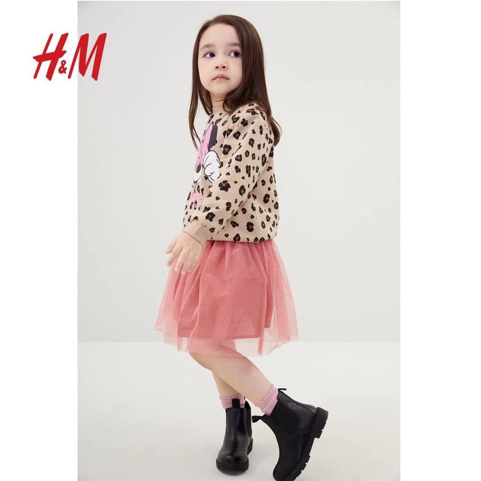 Set thu đông cho bé, set hm bé gái hình minnie size 1-6 tuổi