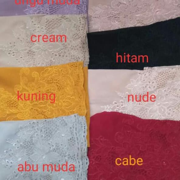 Khăn Trùm Đầu Hijab Thêu Chữ Yenni 01