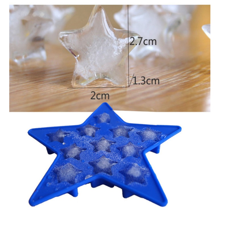 Khuôn Silicone Làm Đá Viên Hình Ngôi Sao Năm Cánh
