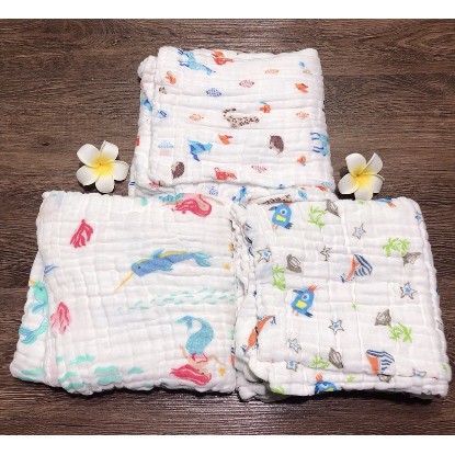 [Được chọn mẫu] Khăn Tắm Nhăn 6 lớp xuất nhật cho bé