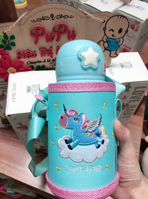 [HÀNG CHÍNH HÃNG] Bình Giữ Nhiệt Cao Cấp Love Baby Có Ống Hút Nước Cho Bé | BigBuy360 - bigbuy360.vn