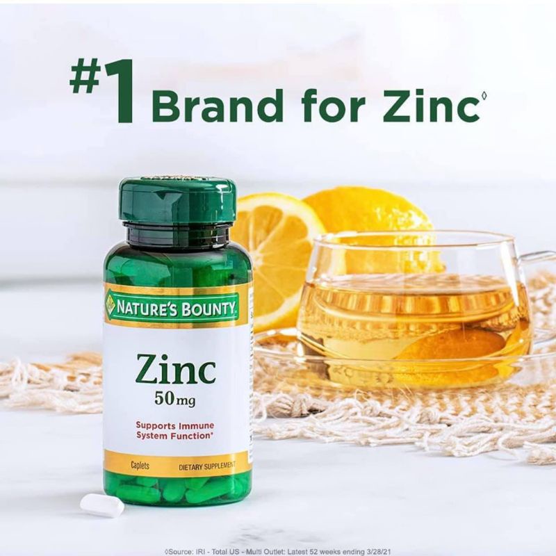 Viên uống bổ sung kẽm Nature’s Bounty Zinc 50mg 100 viên  và 400 viên