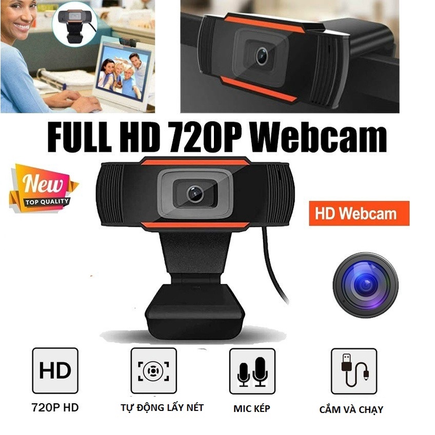 Webcam máy tính chuyên dụng cho Livestream, Học và Làm việc Online siêu rõ nét HD 720P