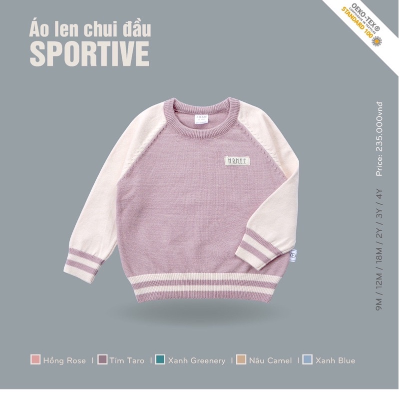 Áo len Sportive bé trai bé gái
