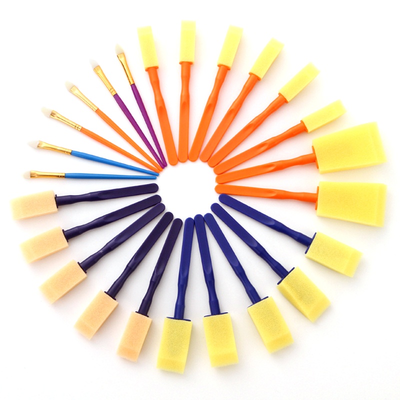 Bộ 50 Cọ Xốp Nylon Vẽ Tranh Chuyên Nghiệp Cho Học Sinh