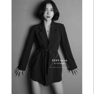 Đầm Vest mini kèm thắt lưng