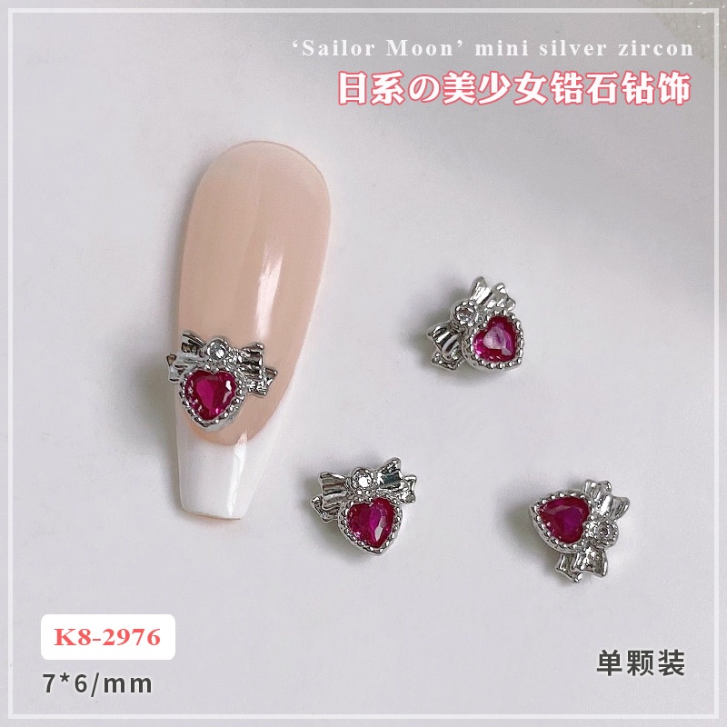 Phụ Kiện Kim Loại Trang Trí Móng Tay Hình Ngôi Sao Năm Cánh Đính Đá Zircon Màu Sắc