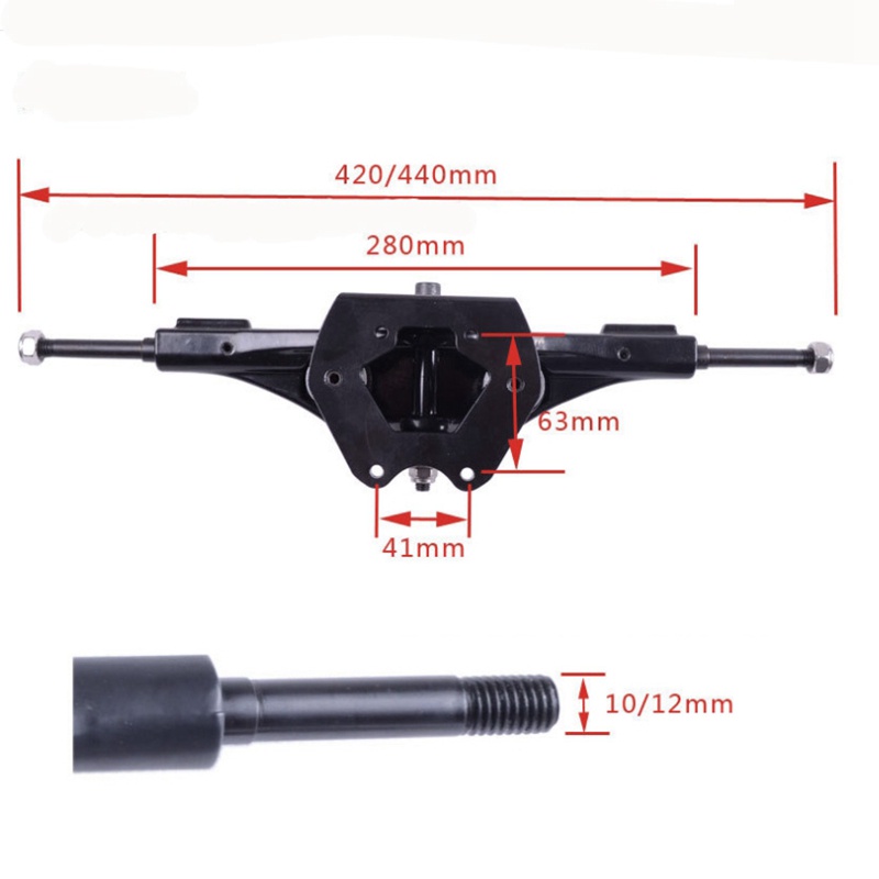 Vòng đệm nâng động cơ ván trượt/xe tải điện bằng nhôm dài 17inch