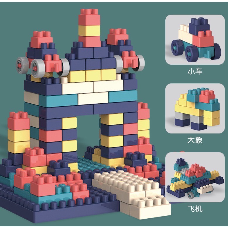 Bộ ghép hình 520 cho tiết cho bé, ghép hình phát triển tư duy cho bé, đồ chơi Lego cho bé