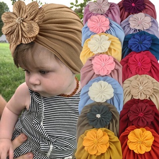 Mũ turban đính hoa lớn dễ thương cho bé