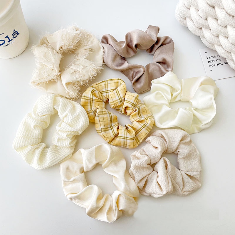 Dây Cột Tóc Đuôi Ngựa Cao Su Mềm Co Giãn Cỡ Lớn Mùa Xuân Mới Cho Nữ