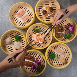 Lồng hấp há cảo bánh bao bằng gỗ nắp tre