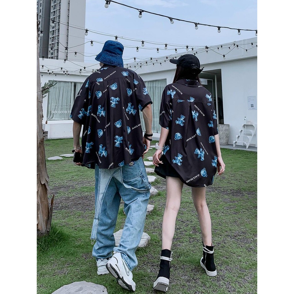 Áo sơ mi họa tiết con bướm siêu dễ thương, chất vải lụa mềm mịn thấm hút mồ hôi cực tốt