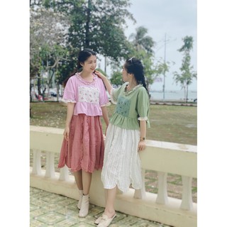 Áo thun phối ren (8 màu)