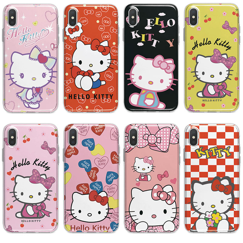 Ốp lưng Samsung Galaxy J2 Pro J4 J6 Plus J8 2018 J4+ J6+ vỏ điện thoại Silicone mềm Case Hello Kitty