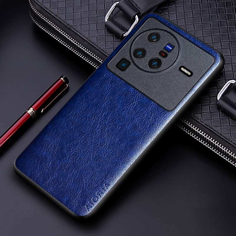 Sang Trọng Bao Da Điện Thoại pu Màu Trơn Phong Cách Doanh Nhân Cho vivo x80 pro Ốp