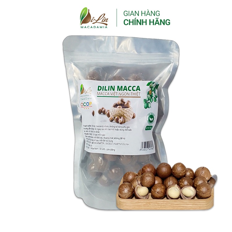 500g Hạt Macca Sạch Di Linh Lâm Đồng Dạng Túi