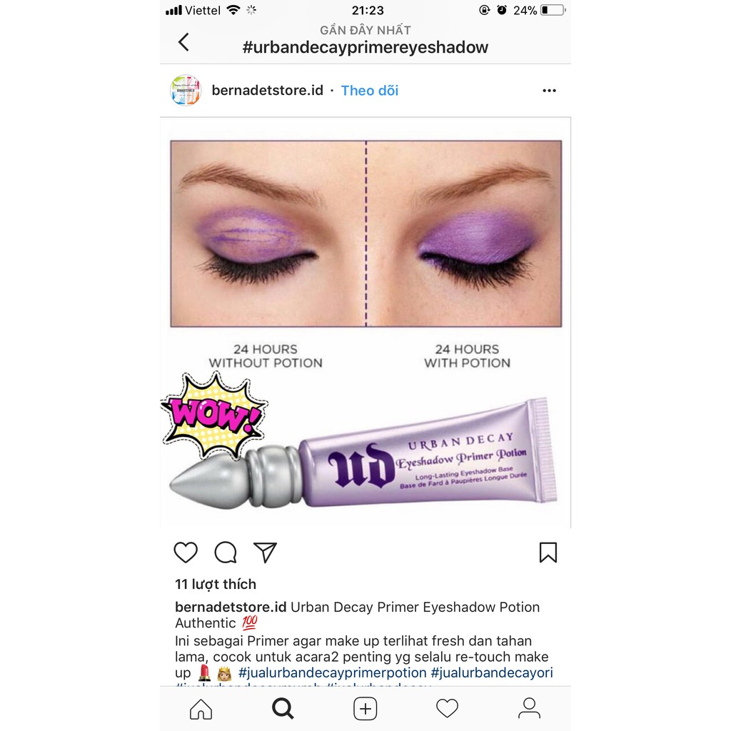 KEM LÓT MẮT URBAN DECAY- màu ORIGINALS