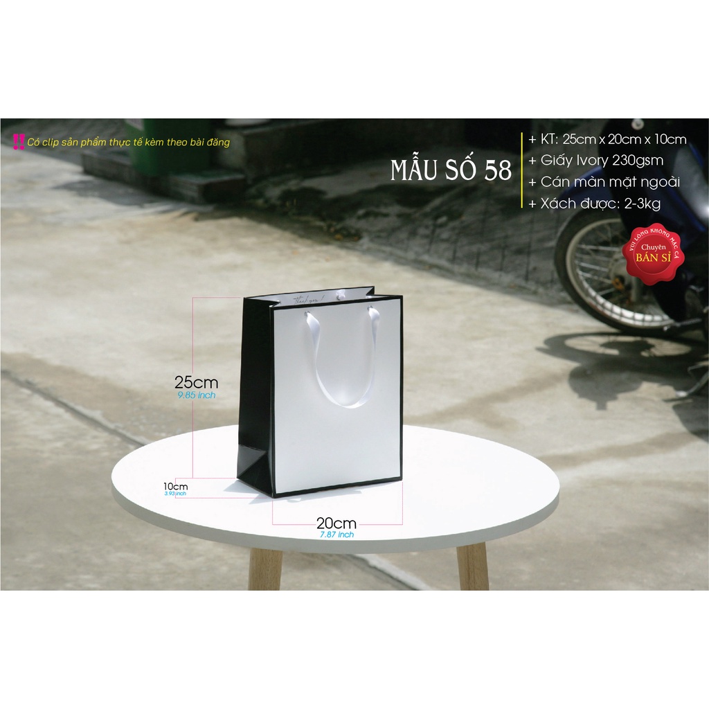 25 cái - Túi giấy đựng quà tặng, mỹ phẩm, nước hoa, thực phẩm - Mẫu số 58