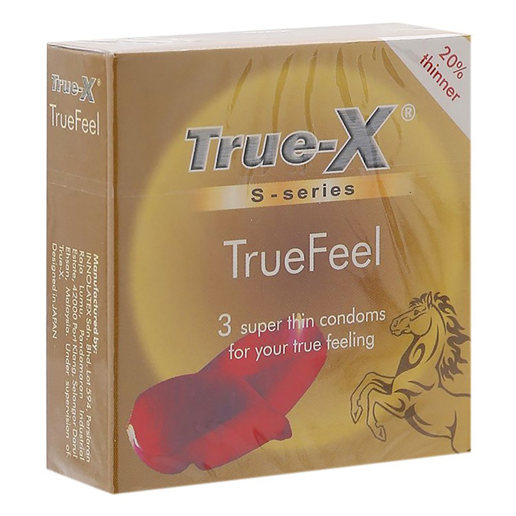 Bao cao su True-X S-series TrueFeel mỏng hơn 20% (Hộp/3 cái)