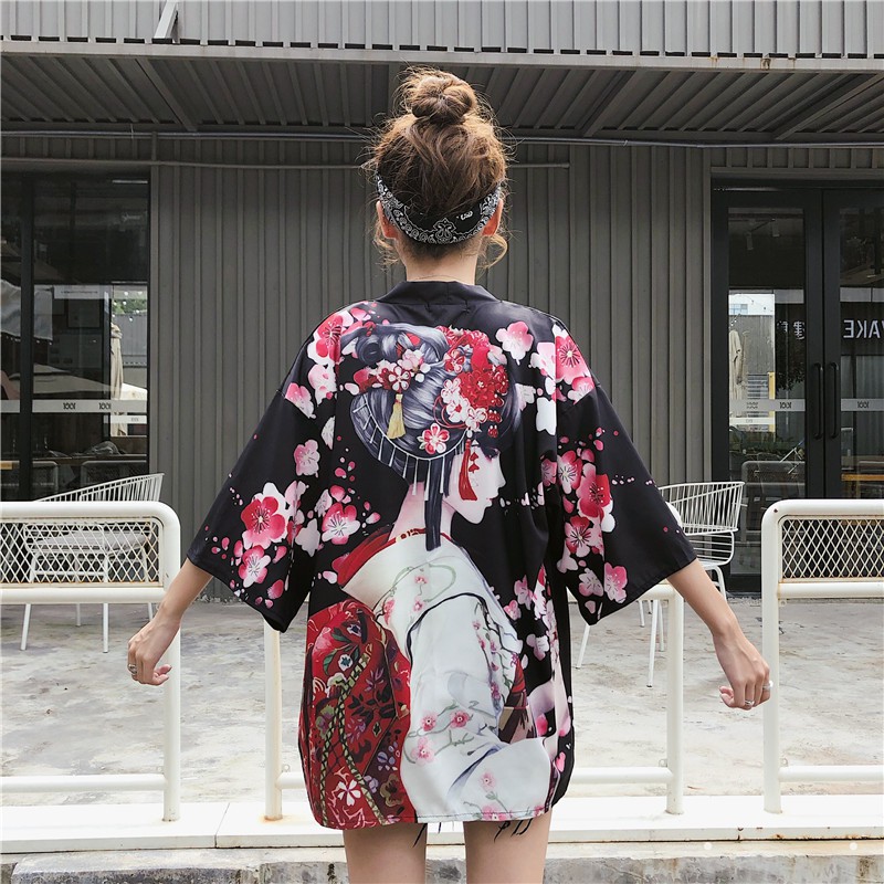 💥 Áo khoác rộng- Áo haori cô gái kimono Nhật bản