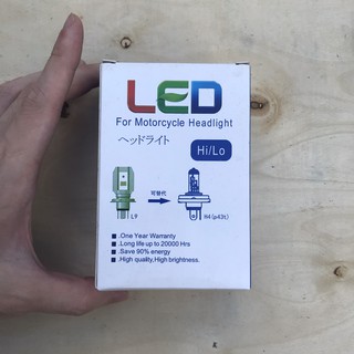 Đèn pha LED xe máy BMA 2 tim chân H4 siêu sáng