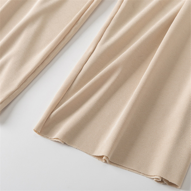 High Waist Ice Silk Wide Leg Pants / Korean Casual Loose Summer Trousers / Plus Size Slim Pants | BigBuy360 - bigbuy360.vn