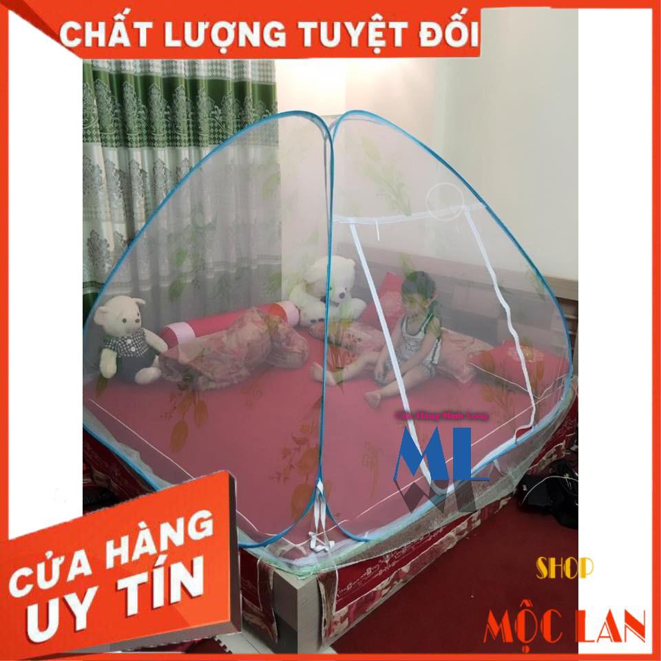 [GIẢM SỐC] Mùng chụp tự bung đỉnh chóp 1m2 x 2m - XANH HOA