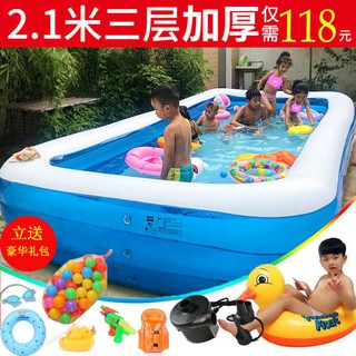 Trẻ Em Bơm Hơi, Bể Bơi Gia Đình Cho Bé Bé Bơi Dày Gấp Quá Khổ Người Lớn, Trẻ Em, Hồ Bơi