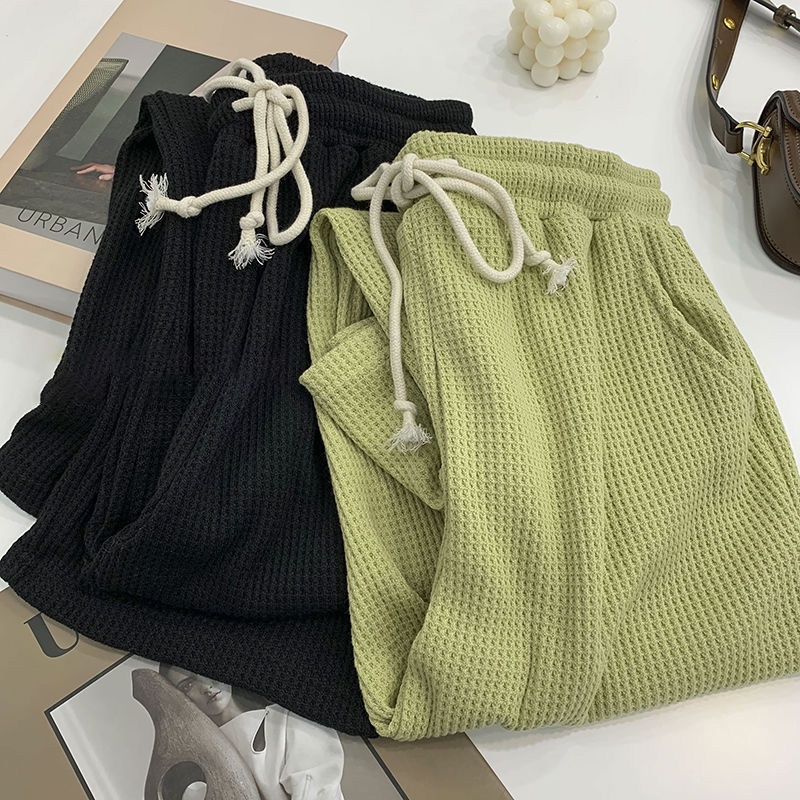 Jiashucheng Quần Ống Rộng Dáng Suông Phong Cách Hàn Quốc Dễ Phối Đồ Thời Trang Xuân Hè Mới Cho Nữ Sinh