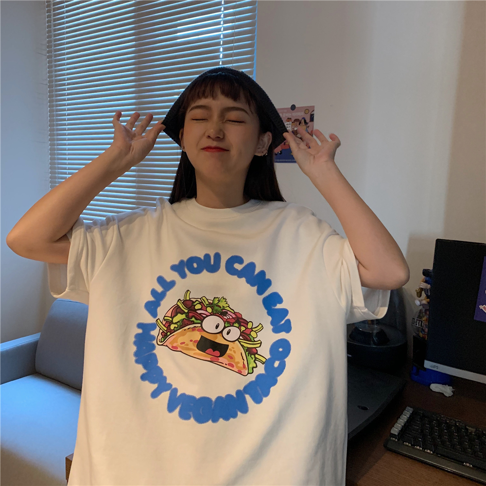 NRVP Áo thun tay ngắn dáng rộng kiểu dáng thời trang dành cho nữ 2021