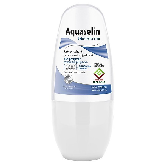 Lăn khử mùi Aquaselin Extreme For Men cho nam giới, dùng cho mọi loại da, Chai 50ml