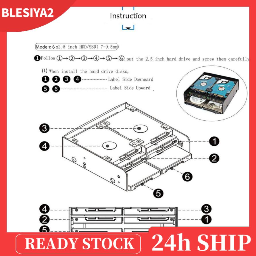 (Hàng Mới Về) Bộ Khay Đựng Ổ Cứng Trong Suốt 5.25 &quot;- 3.5-inch Kèm Phụ Kiện