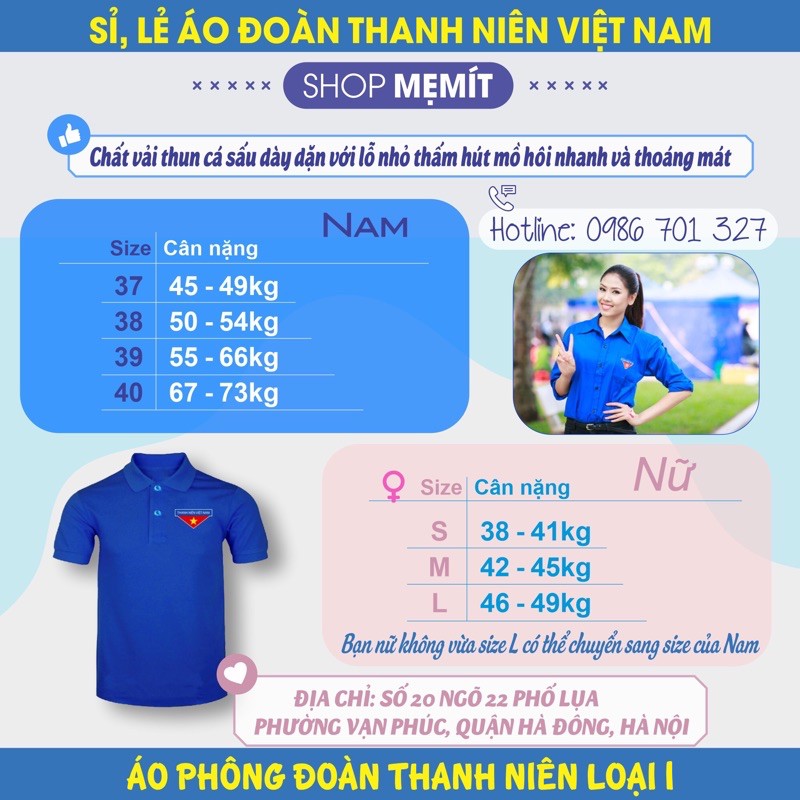 Áo Đoàn Thanh niên Việt Nam Form chuẩn loại I | BigBuy360 - bigbuy360.vn