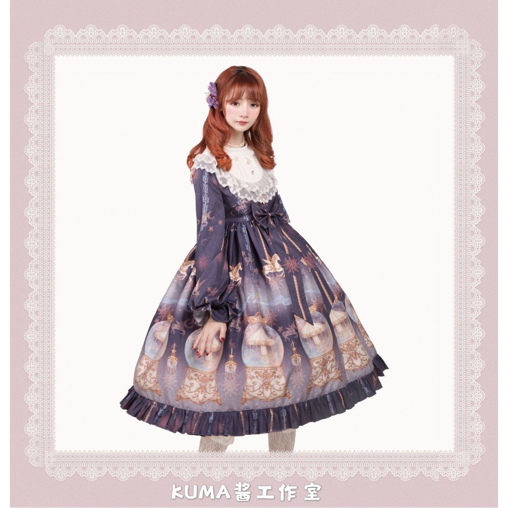 Đầm lolita tay dài thời trang thu đông xinh xắn cho n