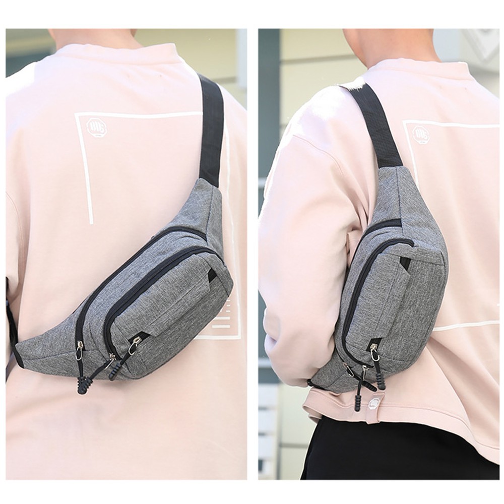 Túi đeo chéo thời trang chống thấm vải Oxford - Túi đeo eo lưng thể thao nam nữ phong cách Hàn Quốc
