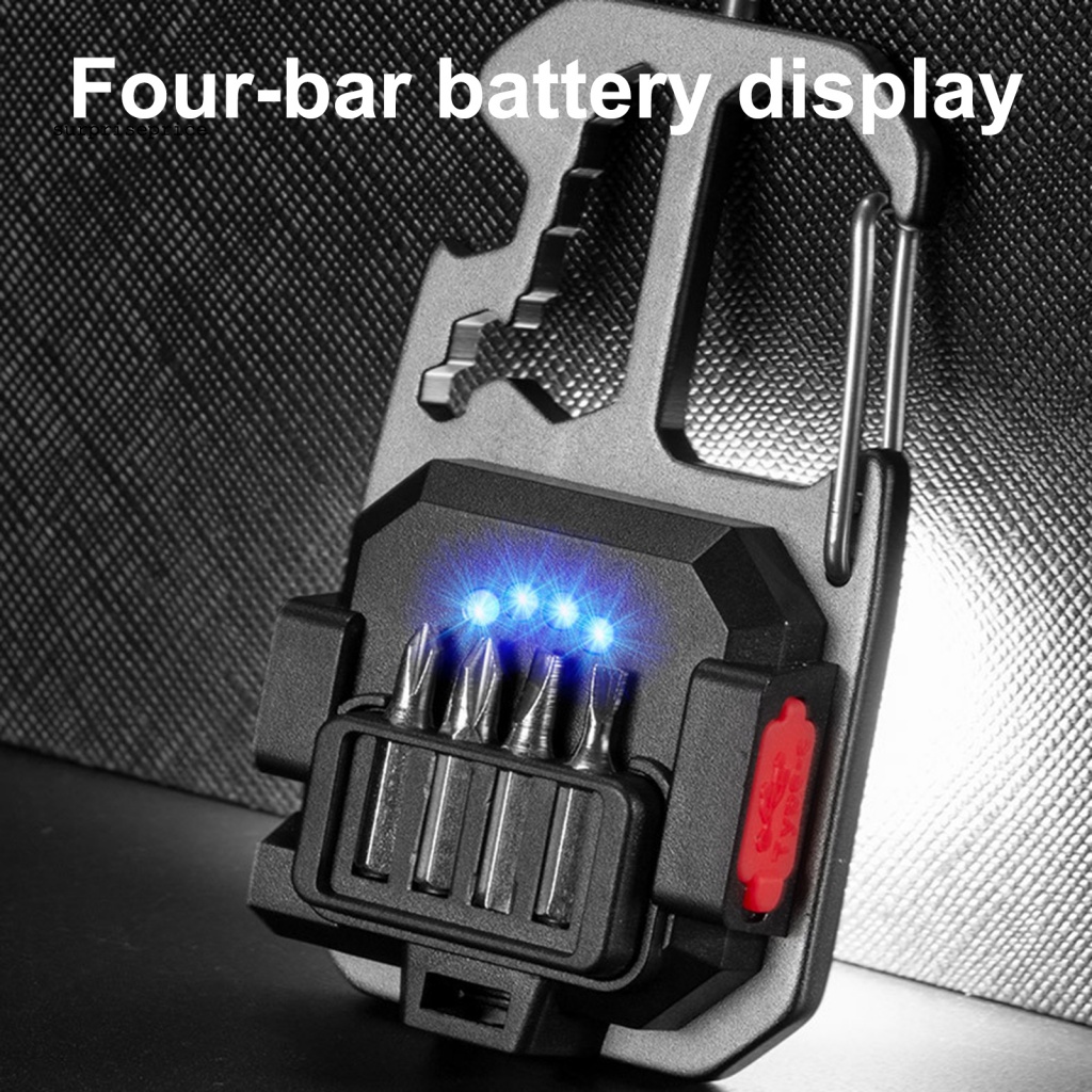 1 Bộ Móc Khóa Đèn Pin Mini Bỏ Túi Kèm Khung 7 Chế Độ Chiếu Sáng