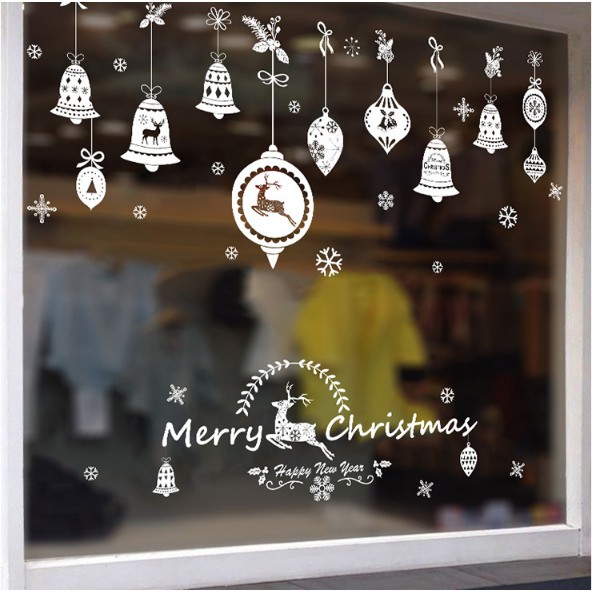 Decal dán tường NOEL - Rèm chuống kiểu hiện đại trắng