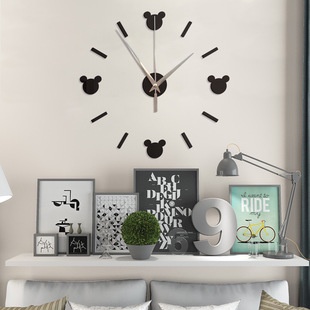 Đồng Hồ Dán Tường 3D diy Thiết Kế Độc Đáo Sáng Tạo