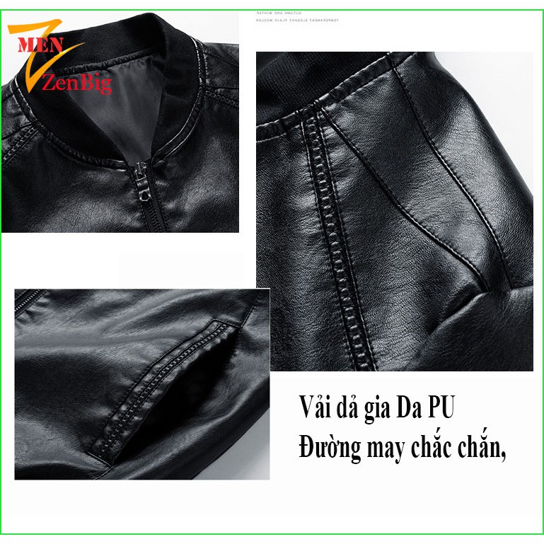 áo khoác da nam 2 lớp size big size dành cho người béo, người mập có bụng | BigBuy360 - bigbuy360.vn