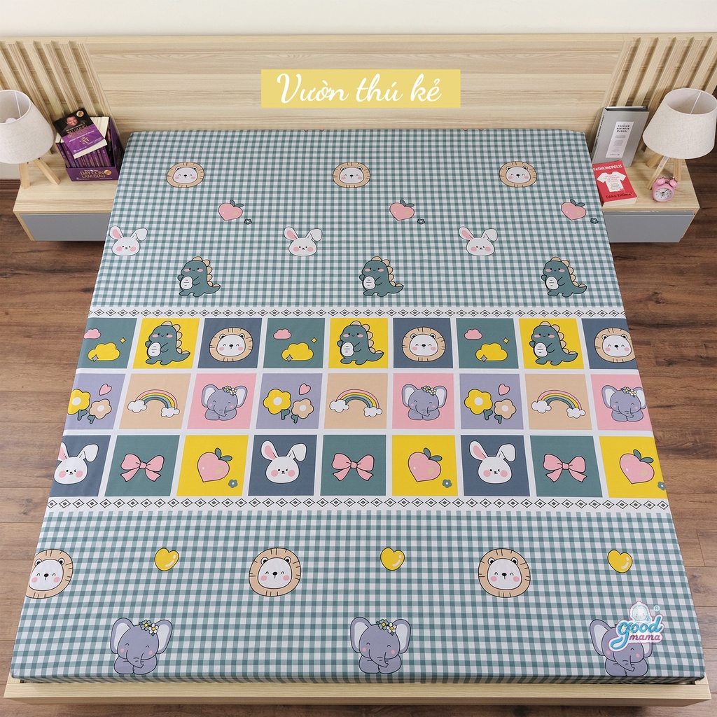 Ga chống thấm cotton Goodmama, Drap giường cao cấp cho bé nằm trực tiếp, không nóng bí, kháng khuẩn tự nhiên | BigBuy360 - bigbuy360.vn
