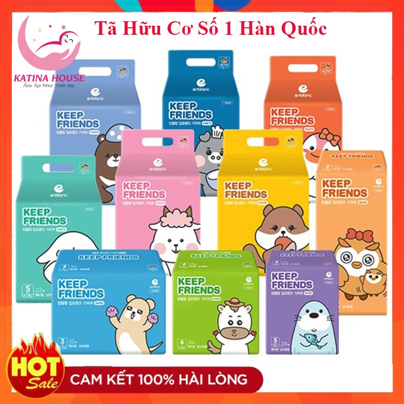 Tã bỉm enblanc keep friend, tã bỉm keep friends nội địa Hàn Quốc- mẫu mới đủ size dán/quần S40,M32,L28,XL24