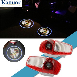 Set 2 Đèn Chiếu Logo Gắn Cửa Xe Ô Tô Porsche 997 Panamera Boxster