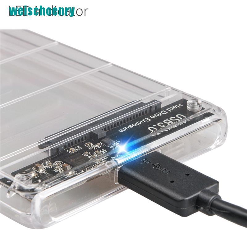 Hộp Đựng Ổ Cứng 2.5in Sata Usb 3.0 Hdd Kèm Đèn Led