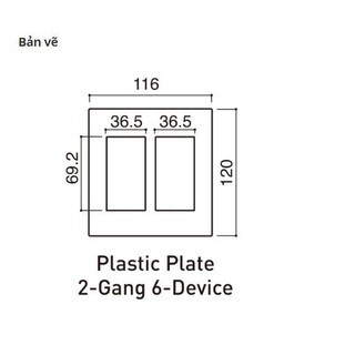 Mặt 6 thiết bị Panasonic dòng Wide