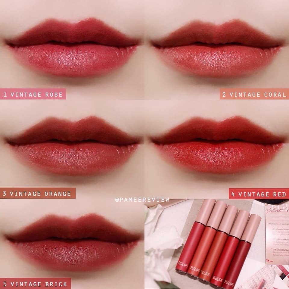 Son Kem Lì Siêu Mềm Mịn, Lên Màu Chuẩn Với Sắc Môi Cổ Điển Eglips Velvet Fit Tint