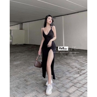 váy 2s xoắn ngực xẻ đùi