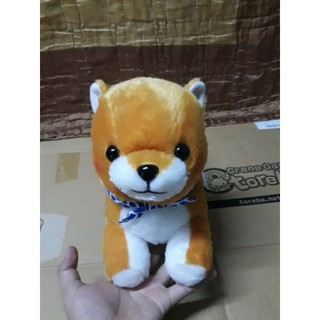 Gấu bông chó Shiba, size 27cm, lông vải cực mịn, hàng gắp, chính hãng Nhật Bản, mới 100%, full tem mác.